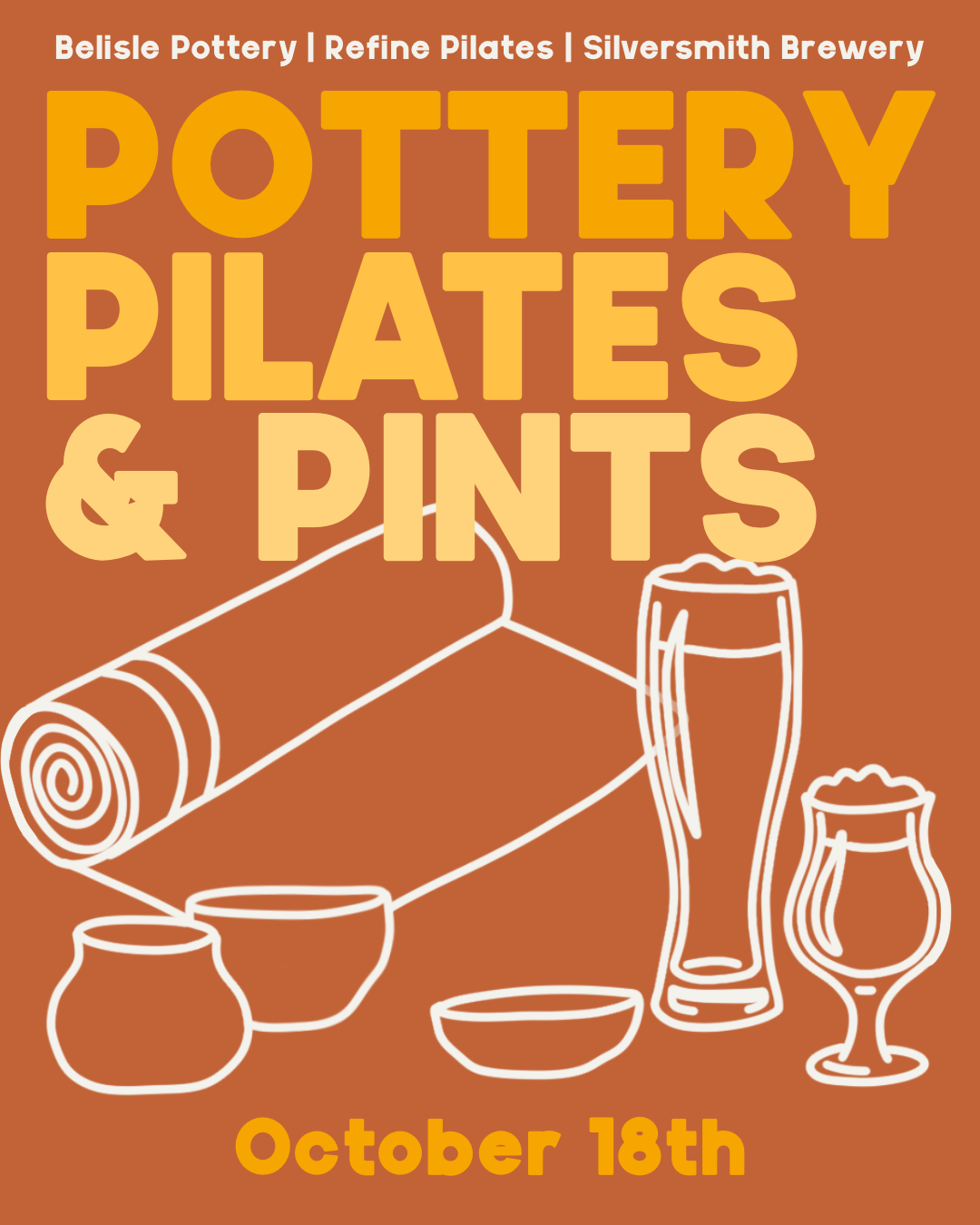 Pottery, Pilates & Pints