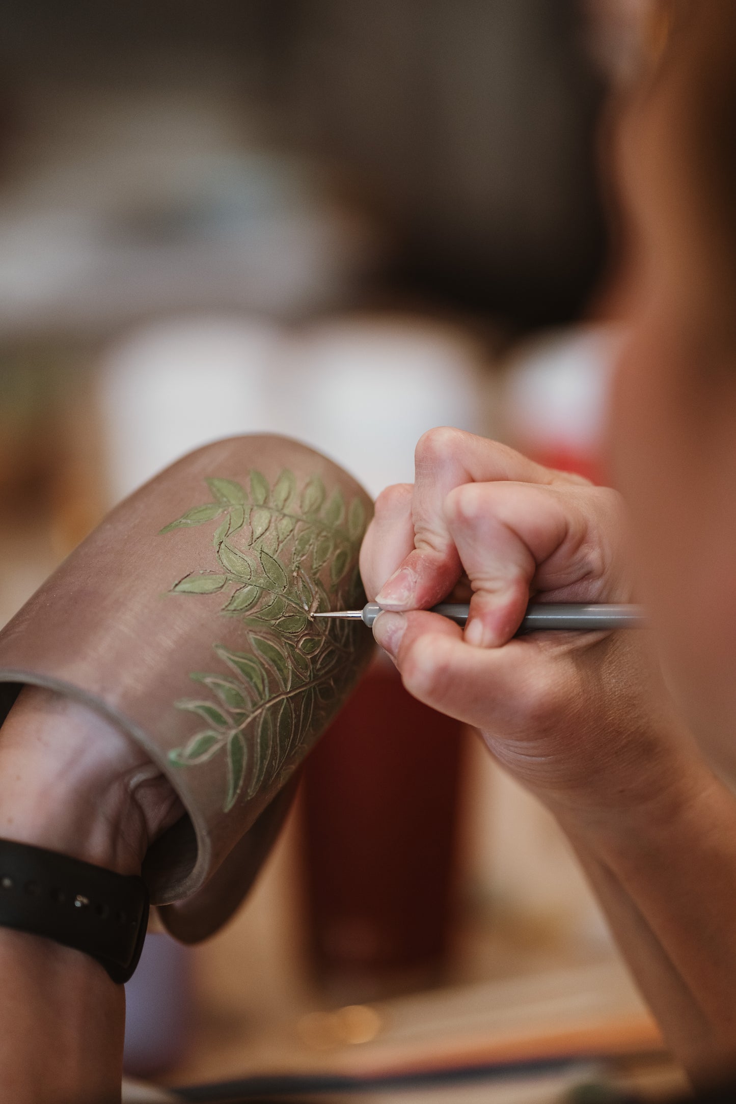 Sgraffito on a Mug